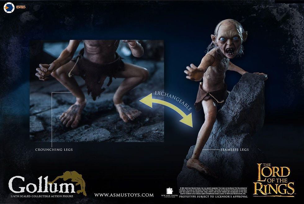 Thumbnail: Asmus Toys LOTR30S Sméagol LOTR30G Gollum LOTR30LUX Luxury 1/6 Figure
