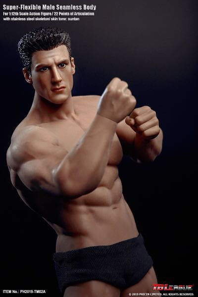 Thumbnail: TM02A TBLeague Phicen 1/12 Scale Super Flexible Male Seamless Body with Head