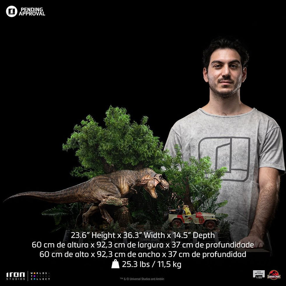 Thumbnail: Iron Studios T-Rex Chase - Jurassic Park - Demi Art Scale 1/20 Statue 9