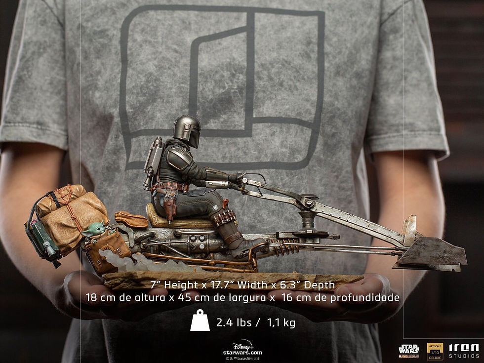 Thumbnail: Iron Studios The Mandalorian on Speederbike Deluxe Art Scale 1/10