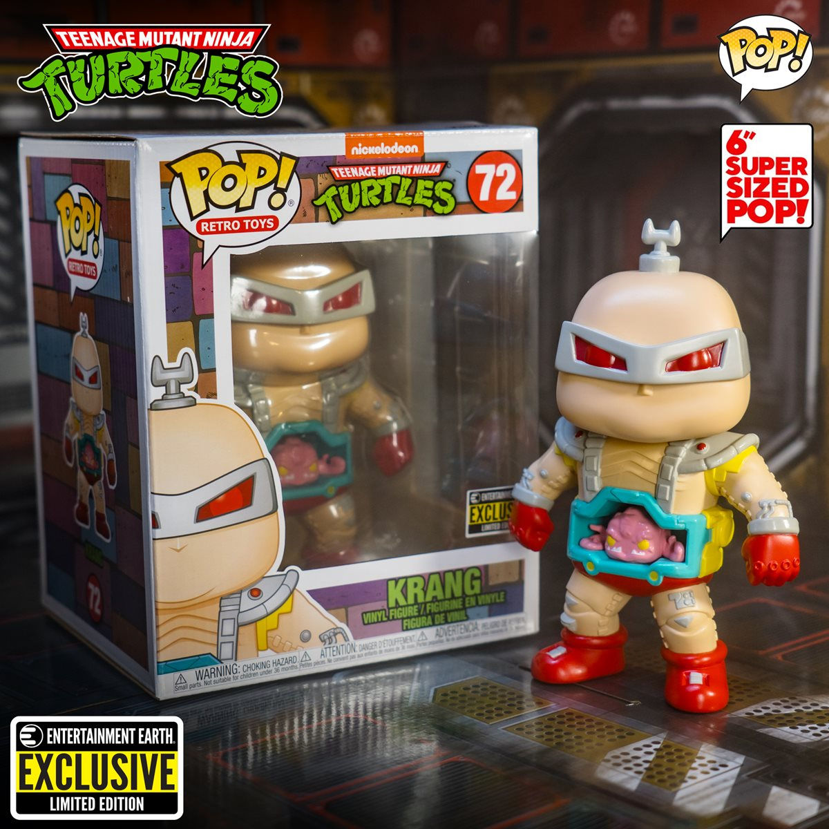 Funko Teenage Mutant Ninja Turtles Krang 6-Inch Pop! Vinyl Figure - EE Exclusive