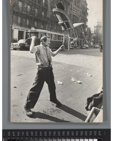 a man with chair