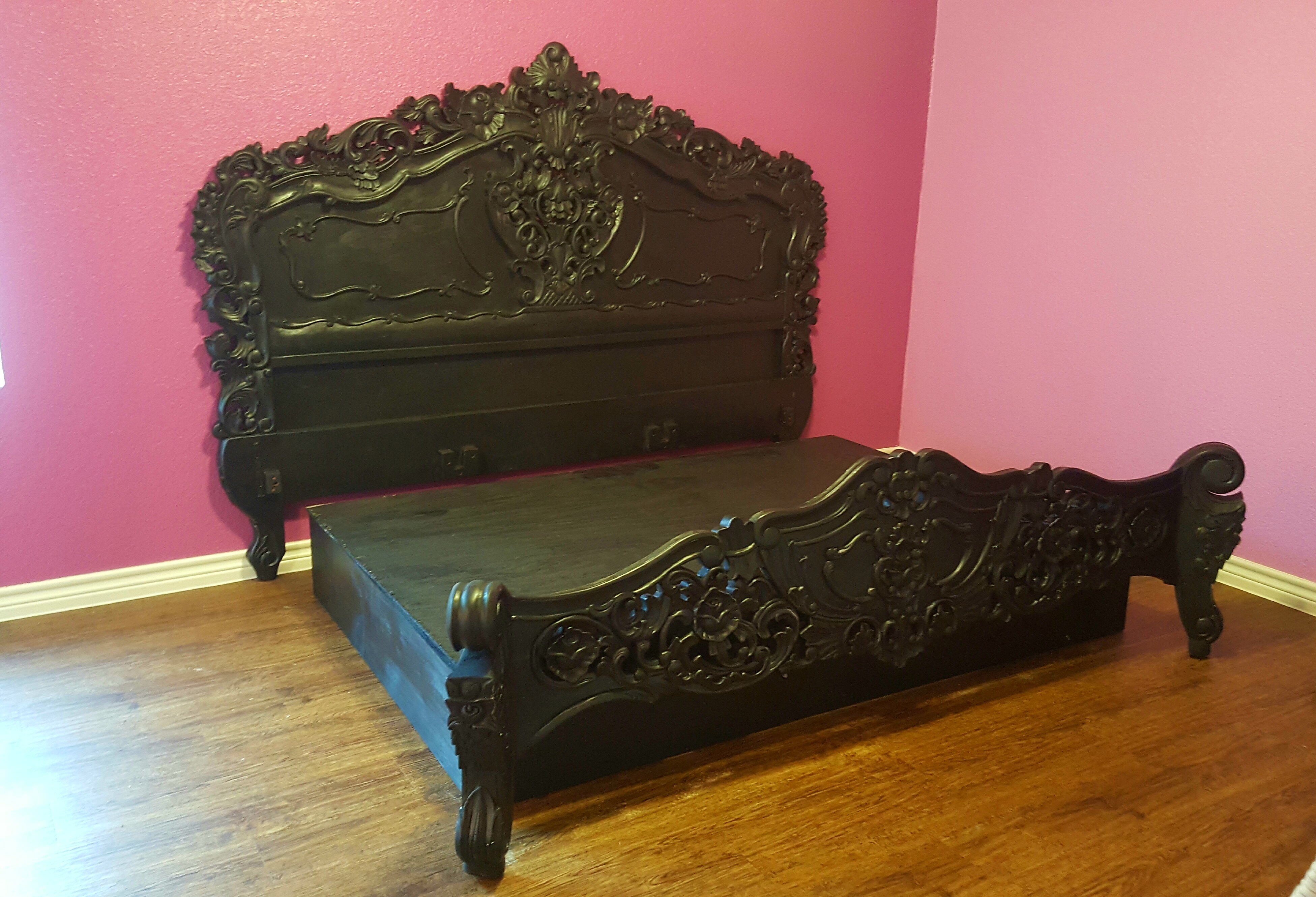 Custom Vintage Platform Bed