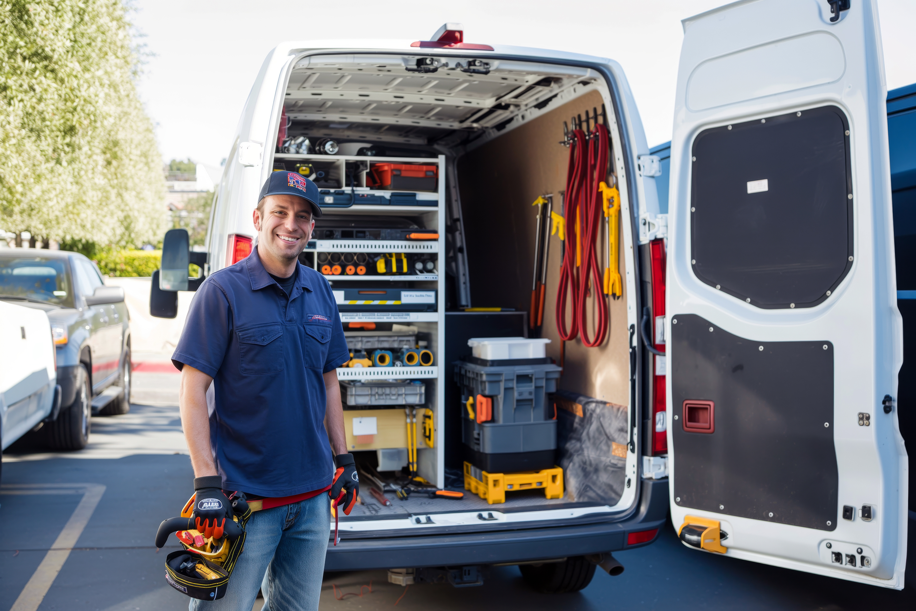 electrician-standing-fully-equipped-work-van-showcasing-organization-readiness-their-tools