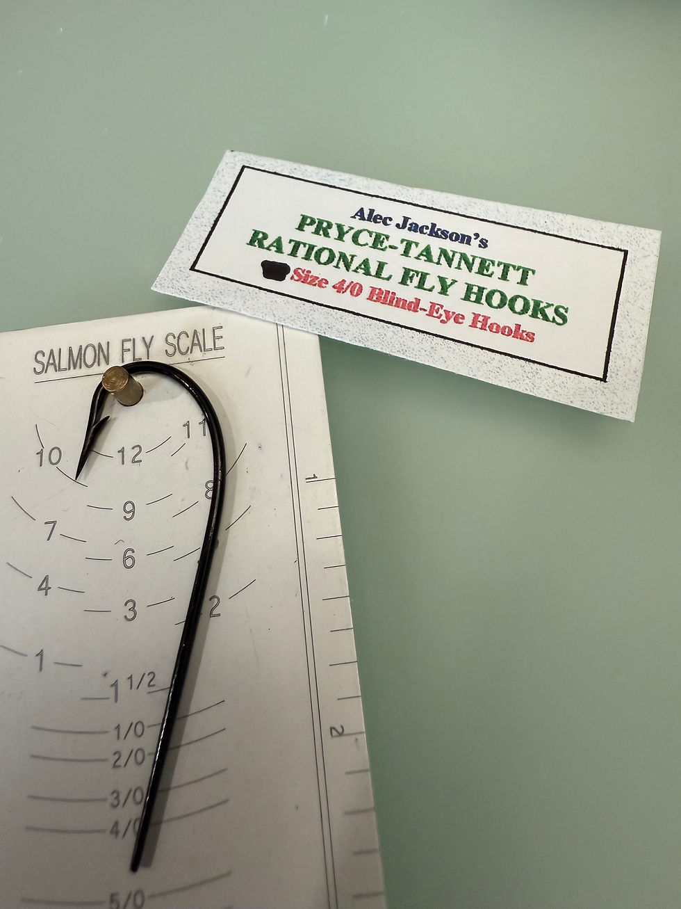 Thumbnail: Vintage T.E. Pryce Tannatt-Rational  Blind Eye Hooks 4/0