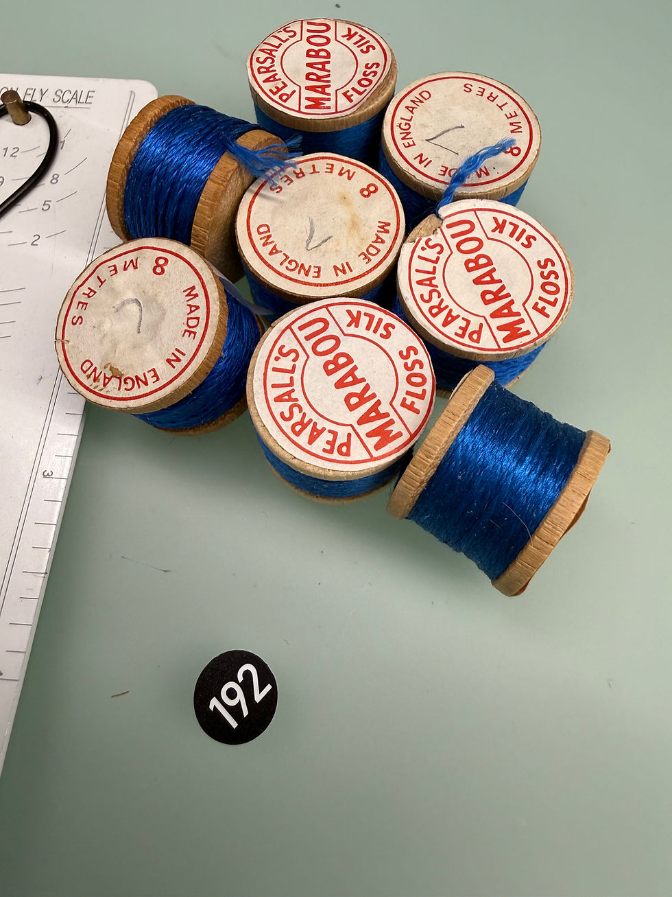 Thumbnail: Antique Wooden Spool Pearsall's Marabou  Silk Floss