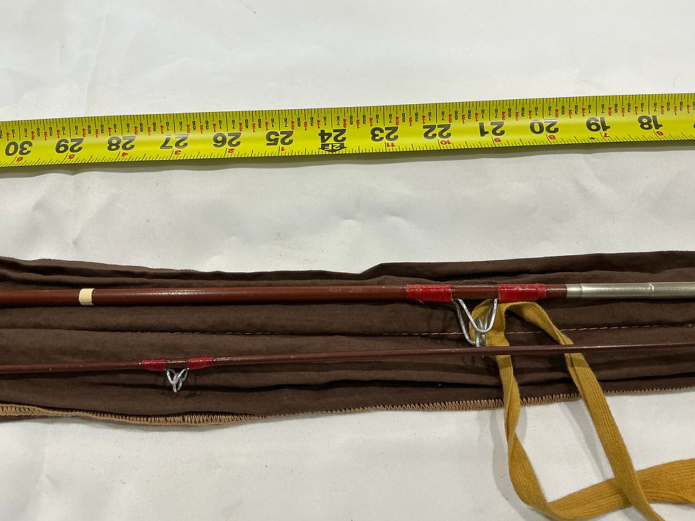 Thumbnail: Vintage Herters RBGY1580  Fiberglass Spinning 2 pc rod