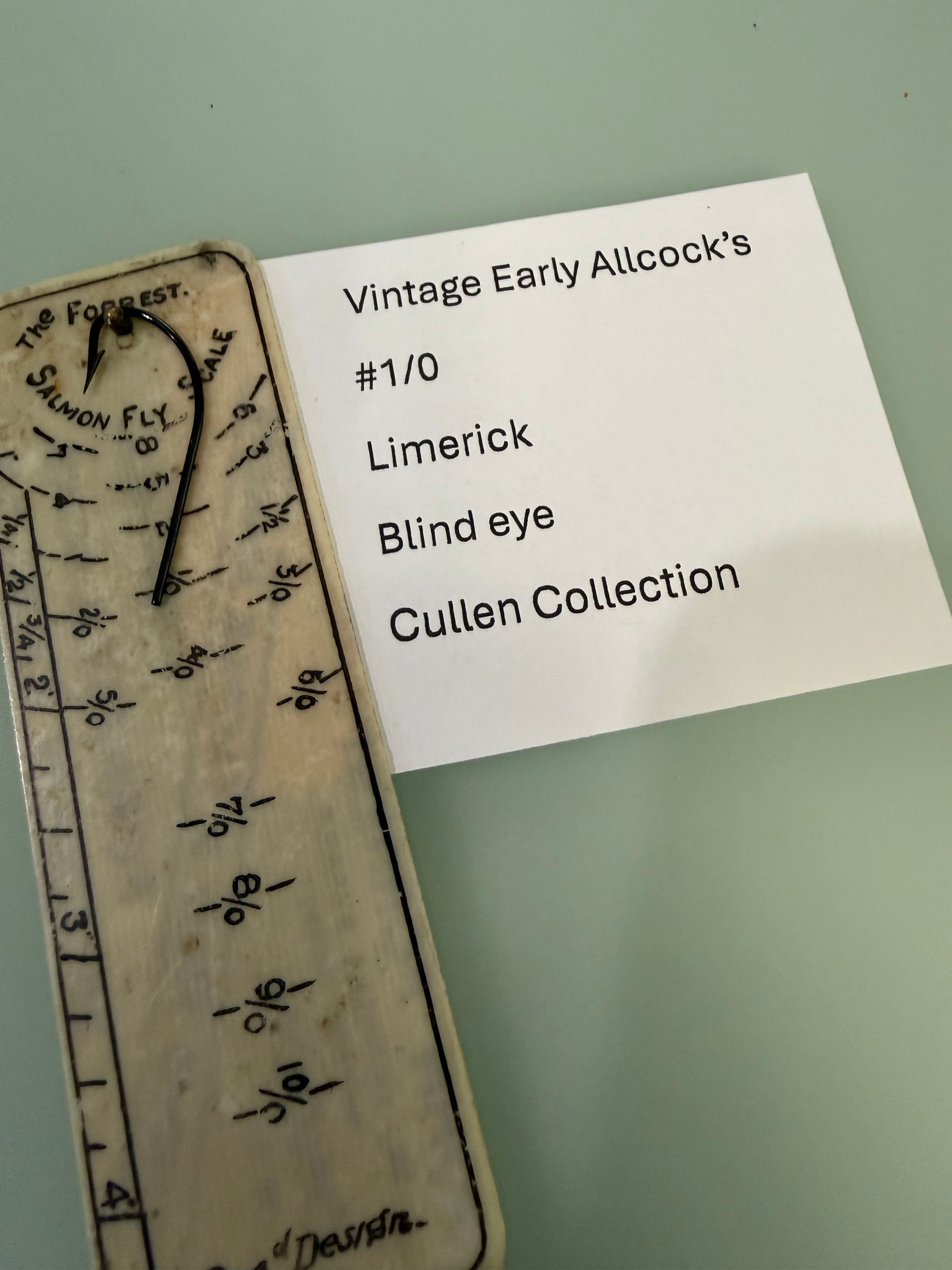 Vintage  Allcocks Limerick 1/0  Blind Eye Salmon Hook