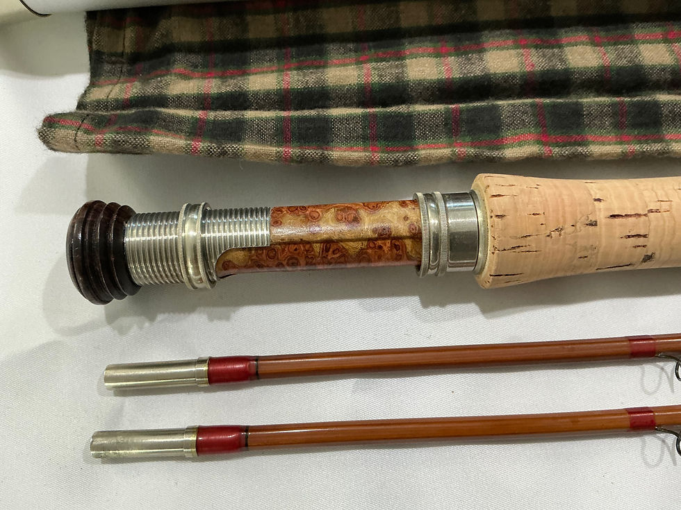 Thumbnail: BEAUTIFUL Vintage Bamboo Fly Fishing Rod Refinished by J.F.Lindsay  Whippany, NJ