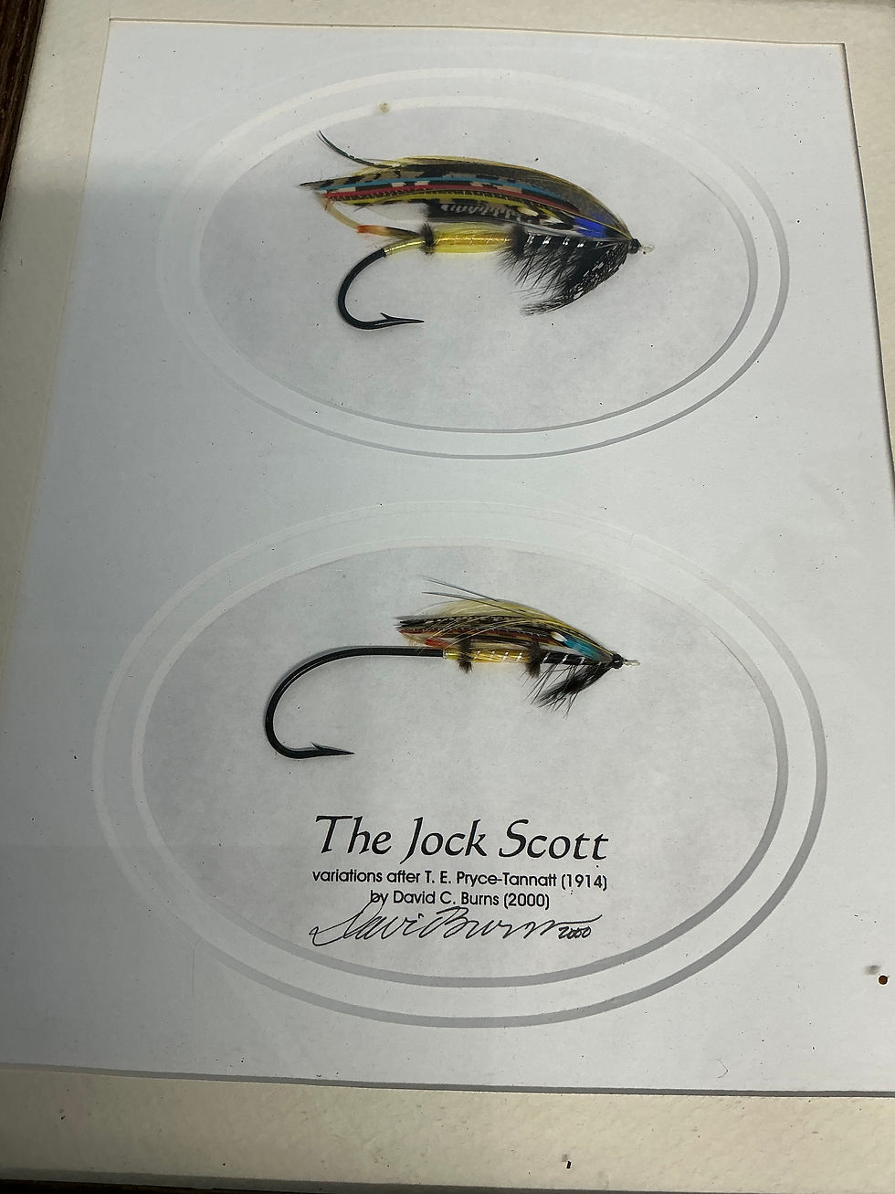 Thumbnail: David C. Burns framed  Salmon Flies