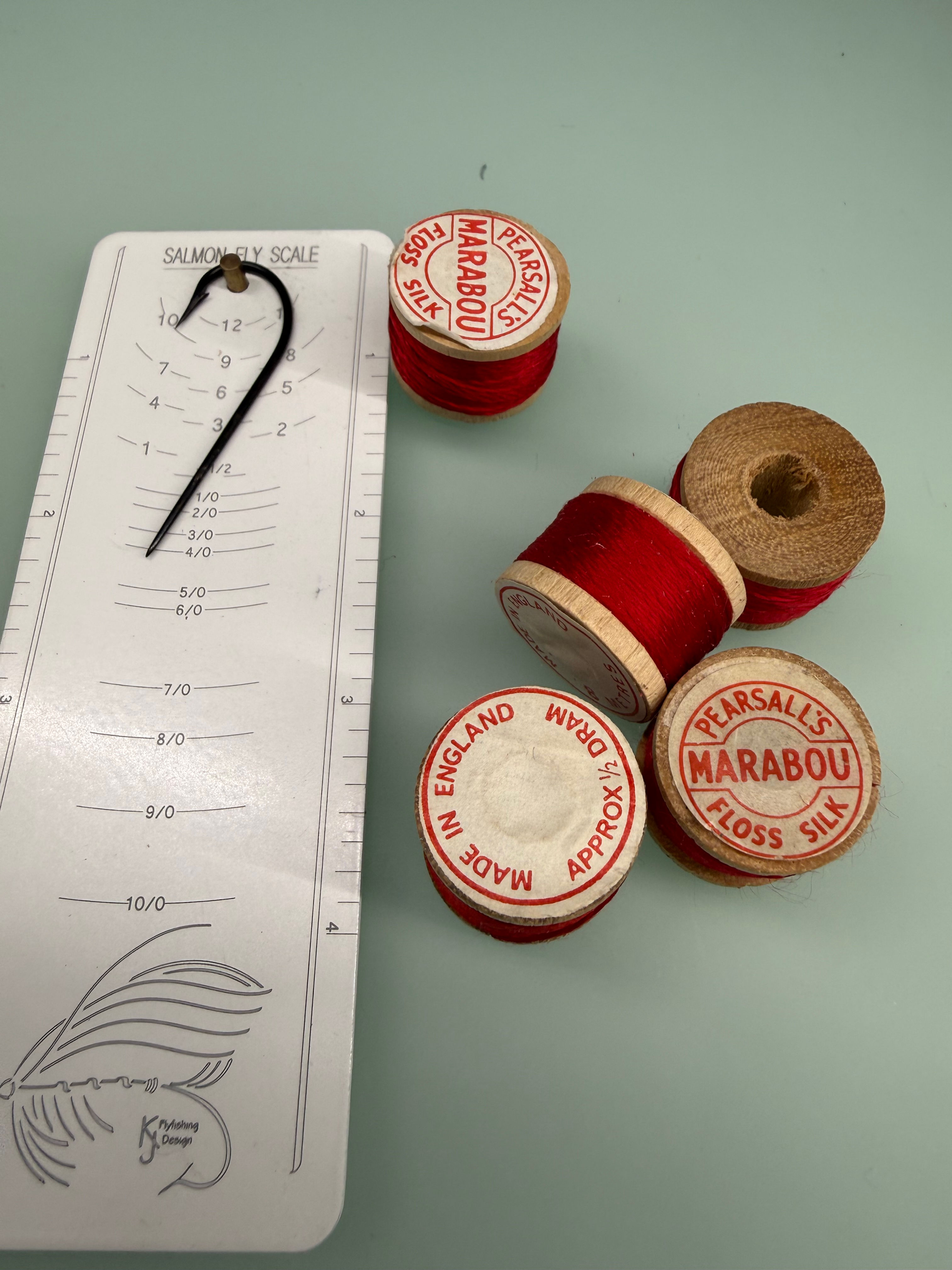 Antique Wooden Spool Pearsall's Marabou  Silk Floss