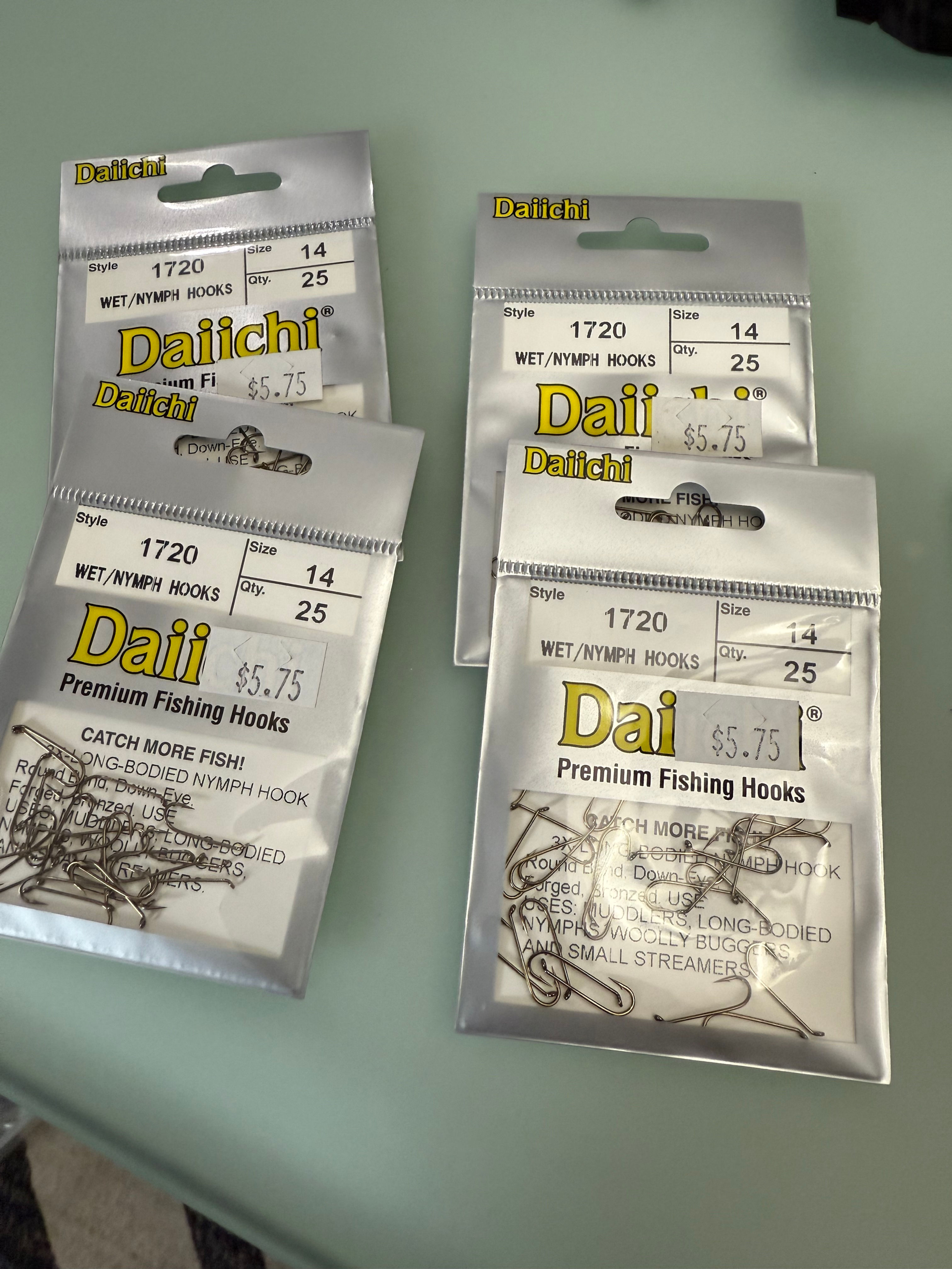 Daiichi 1720 Wet/Nymph Fly Tying Hooks