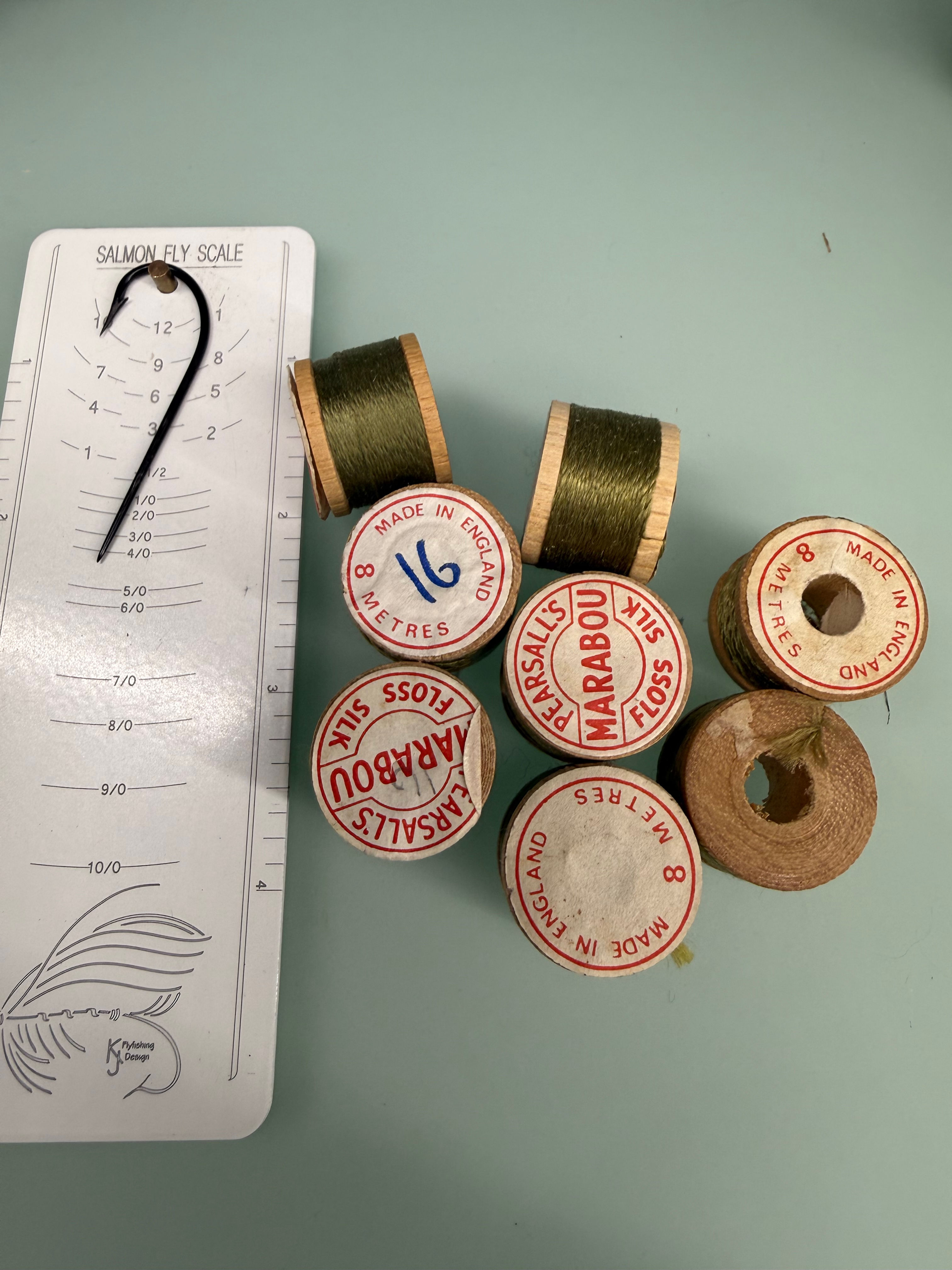 Antique Wooden Spool Pearsall's Marabou Silk Floss
