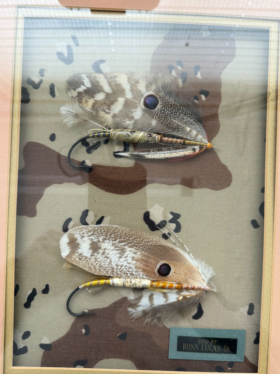 Thumbnail: VERY COLLECTABLE Collectable Ronn Lucas framed  Salmon Fly