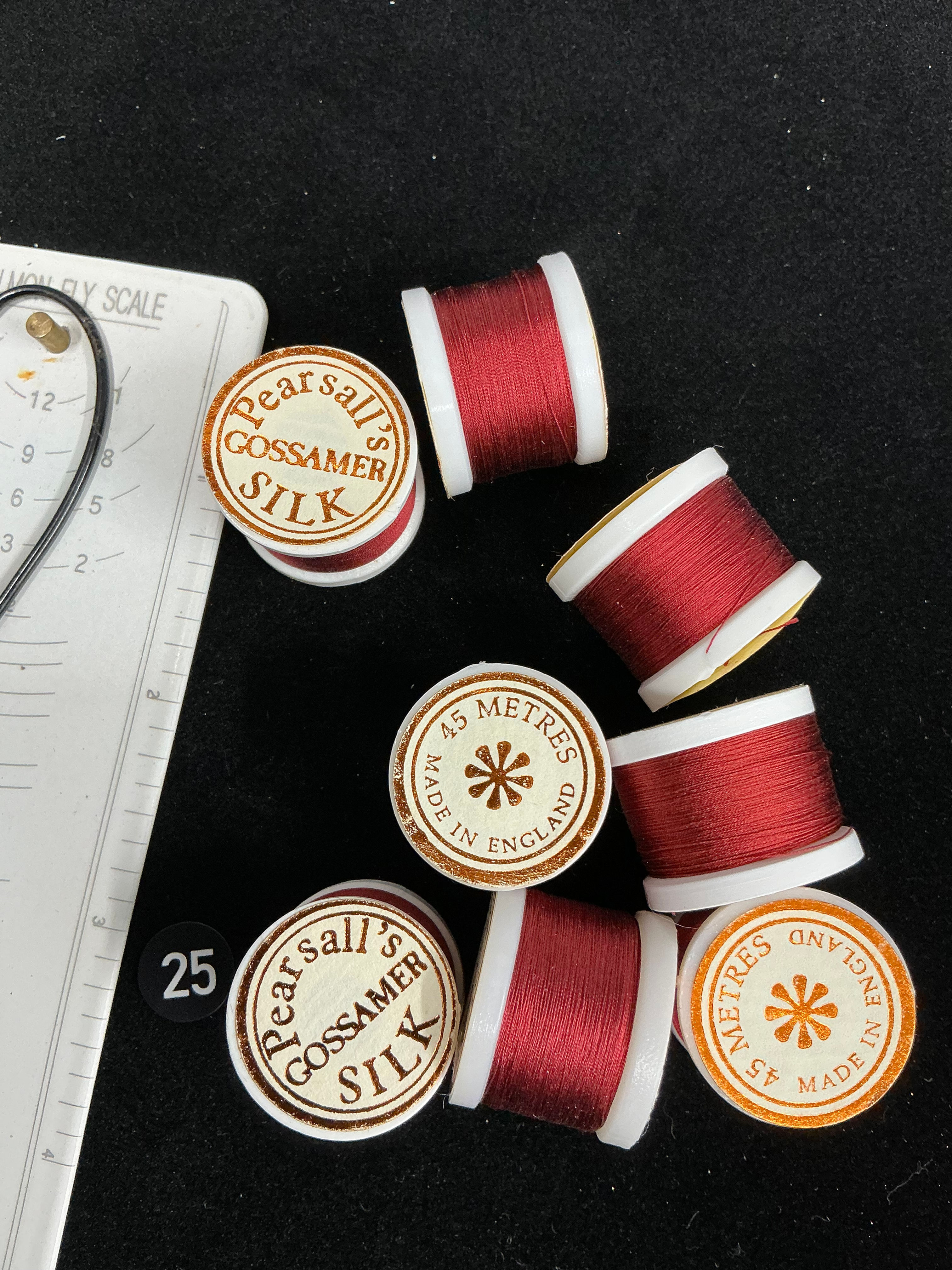 VINTAGE Pearsall's Gossamer Silk Fly Rod Wrap #12 Cardinal