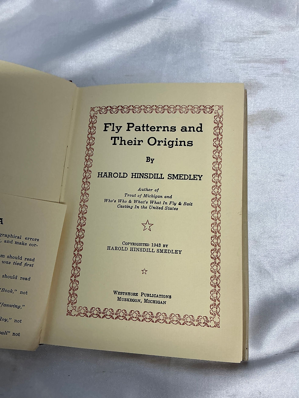 Thumbnail: Fly Patterns and Their Origins Harold Hinsdill Smedley 1st Edition