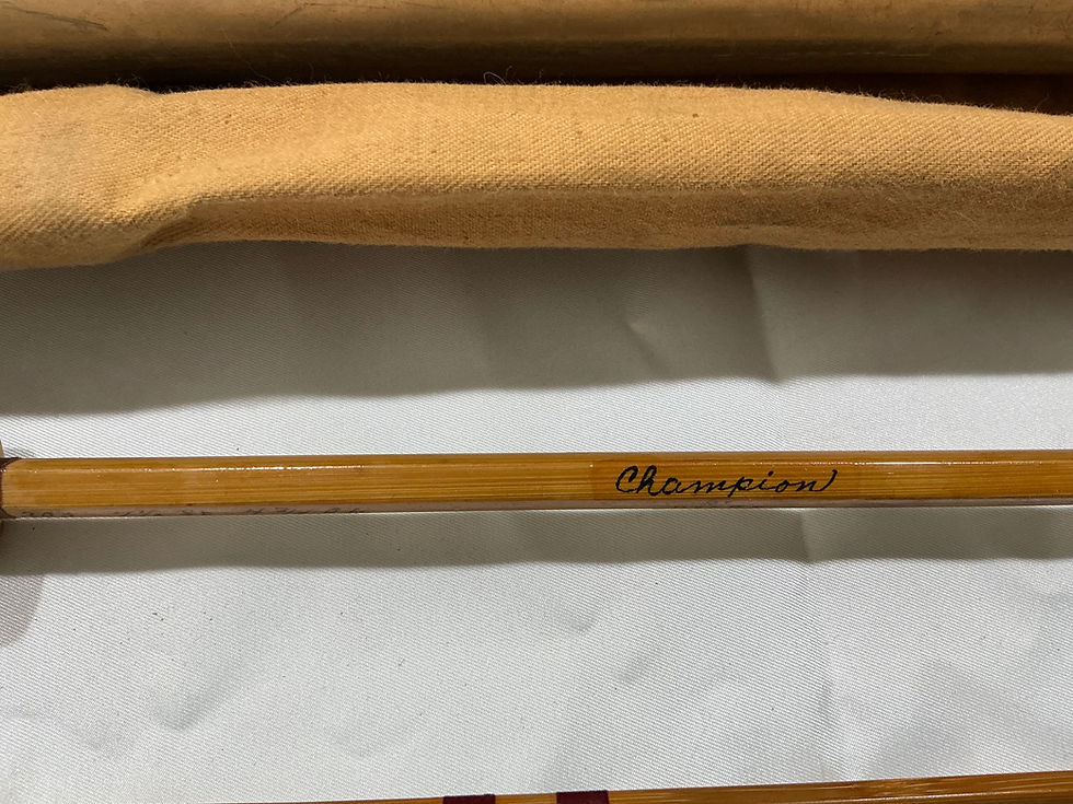 Thumbnail: Vintage Uslan Champion Bamboo Fishing Rod7'6" Matching serial numbers