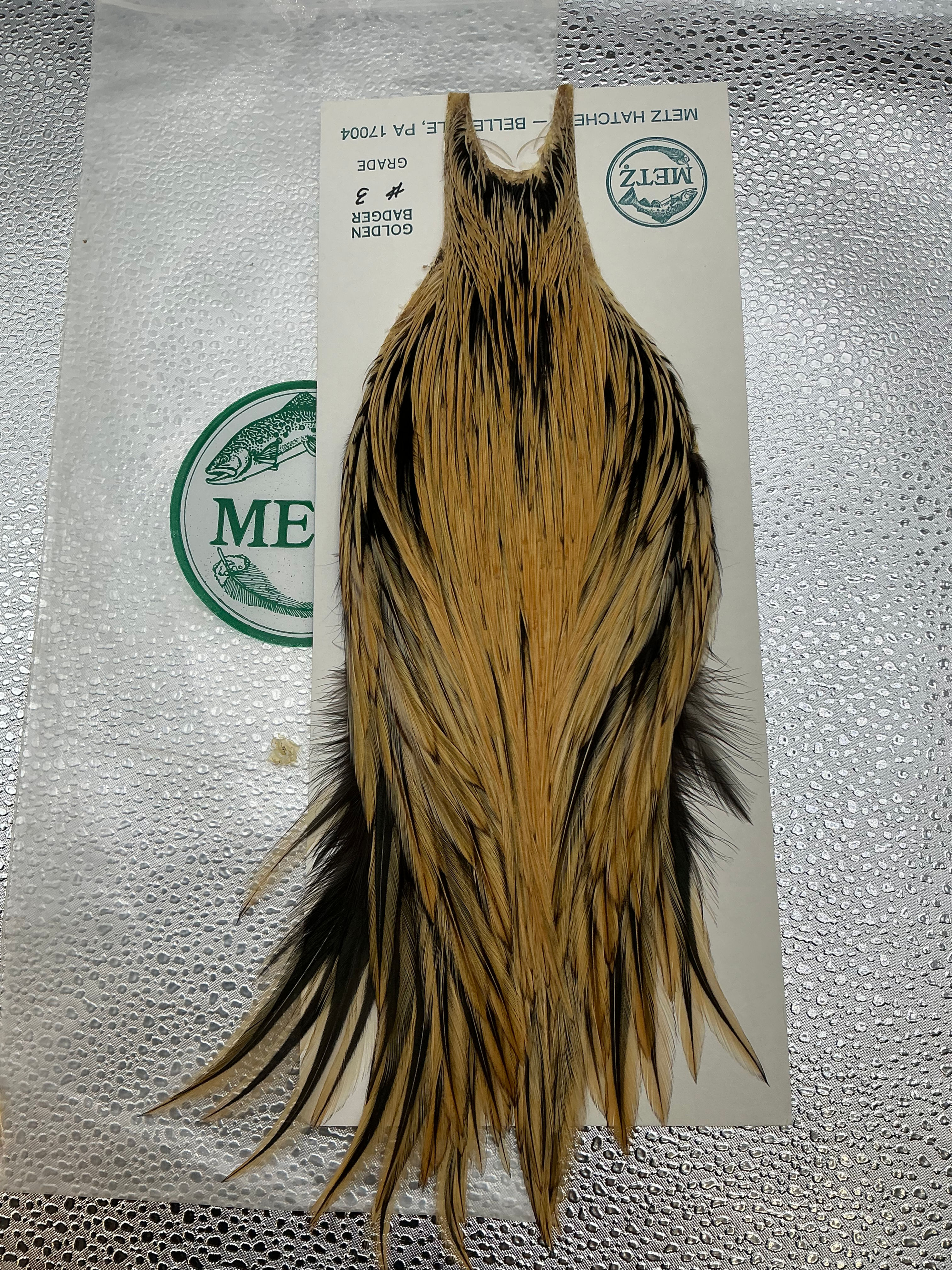 Vintage Metz Golden Badger Dry Fly Neck from Lucas Collection