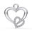 Küçük resim: Sterling Silver Double Heart Necklace, Romantic Anniversary Gift