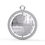 Küçük resim: World Map Necklace, Sterling Silver Globe Pendant, "The World is Yours" Trave...