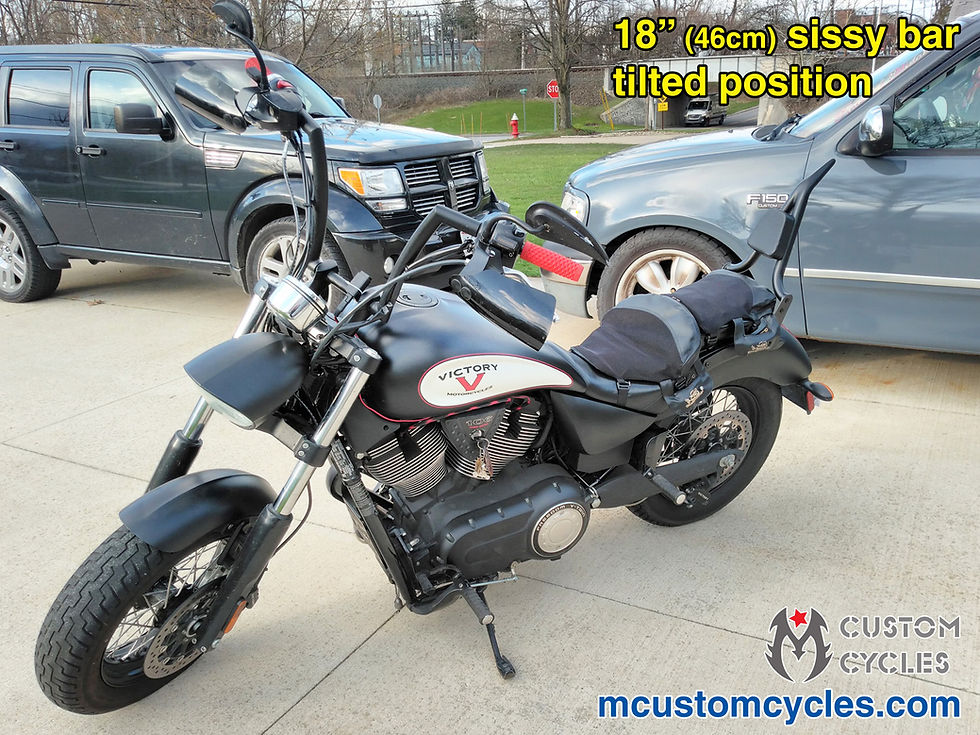 Thumbnail: Victory HighBall motorcycle sissy bar passenger backrest