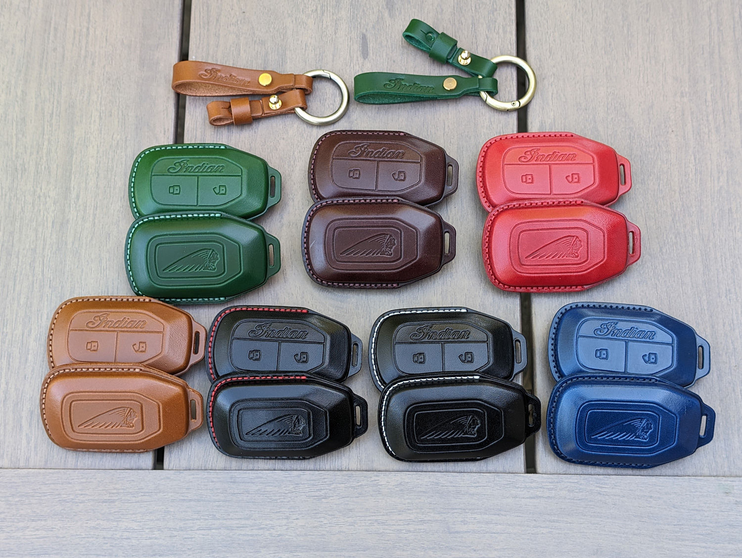 Indian Challenger Indian Pursuit custom leather key fob case holder
