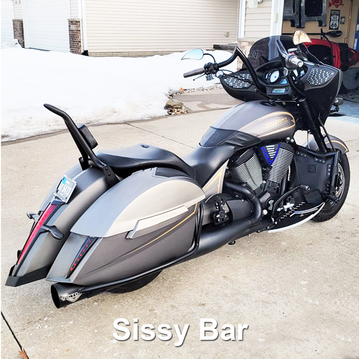 Motorcycle Parts Detachable Sissy Bar Backrest for Victory Cross Road