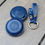 Thumbnail: Indian Chief, Chieftain, Roadmaster, Springfield Blue leather key fob case holder