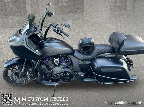 Indian Challenger Police Saddlebag Crash Drop Guards | M Custom Cycles