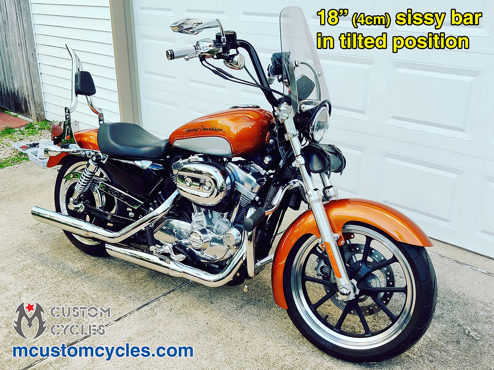 Thumbnail: Harley Davidson Sportster Iron 883 Low Sportster 1200 motorcycle sissy bar passenger backrest