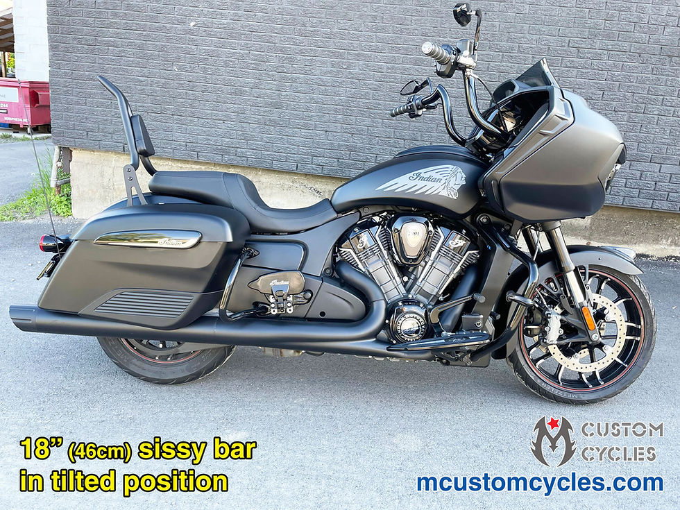Thumbnail: Indian Pursuit Challenger Chief Chieftain Roadmaster Springfield motorcycle sissy bar passenger backrest