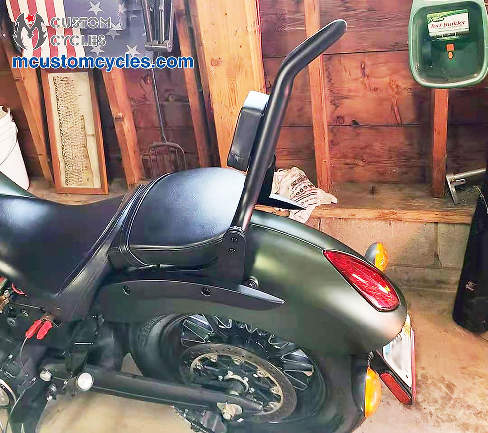 Thumbnail: Victory Gunner motorcycle sissy bar passenger backrest