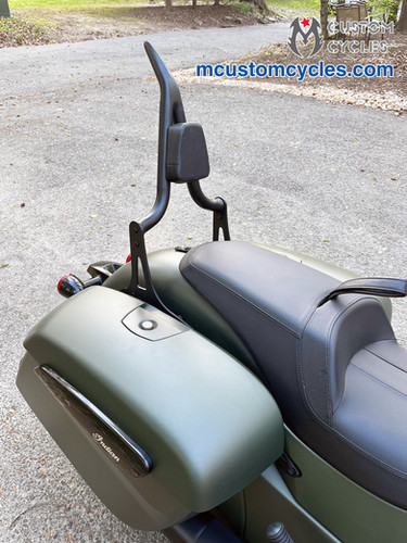 23" Tall Black Sissy Bar Backrest For Indian Chieftain, Roadmaster, Springfield, Challenger (2014-2024)