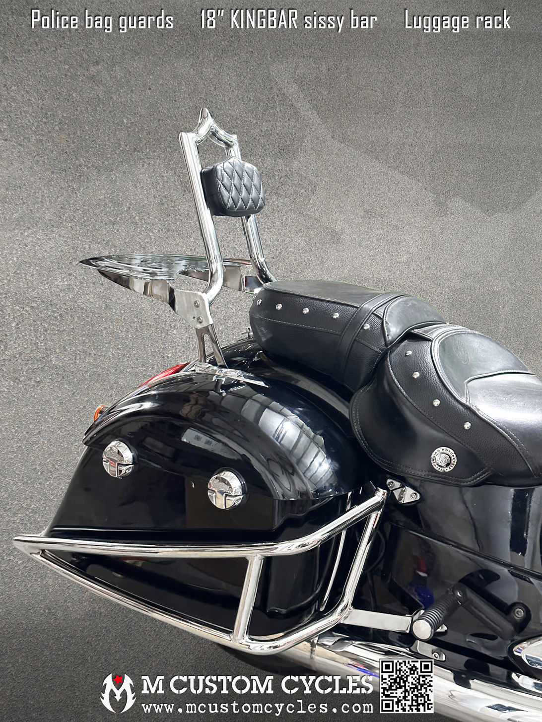 KINGBAR Sissy Bar Indian Challenger, Chieftain, Pursuit