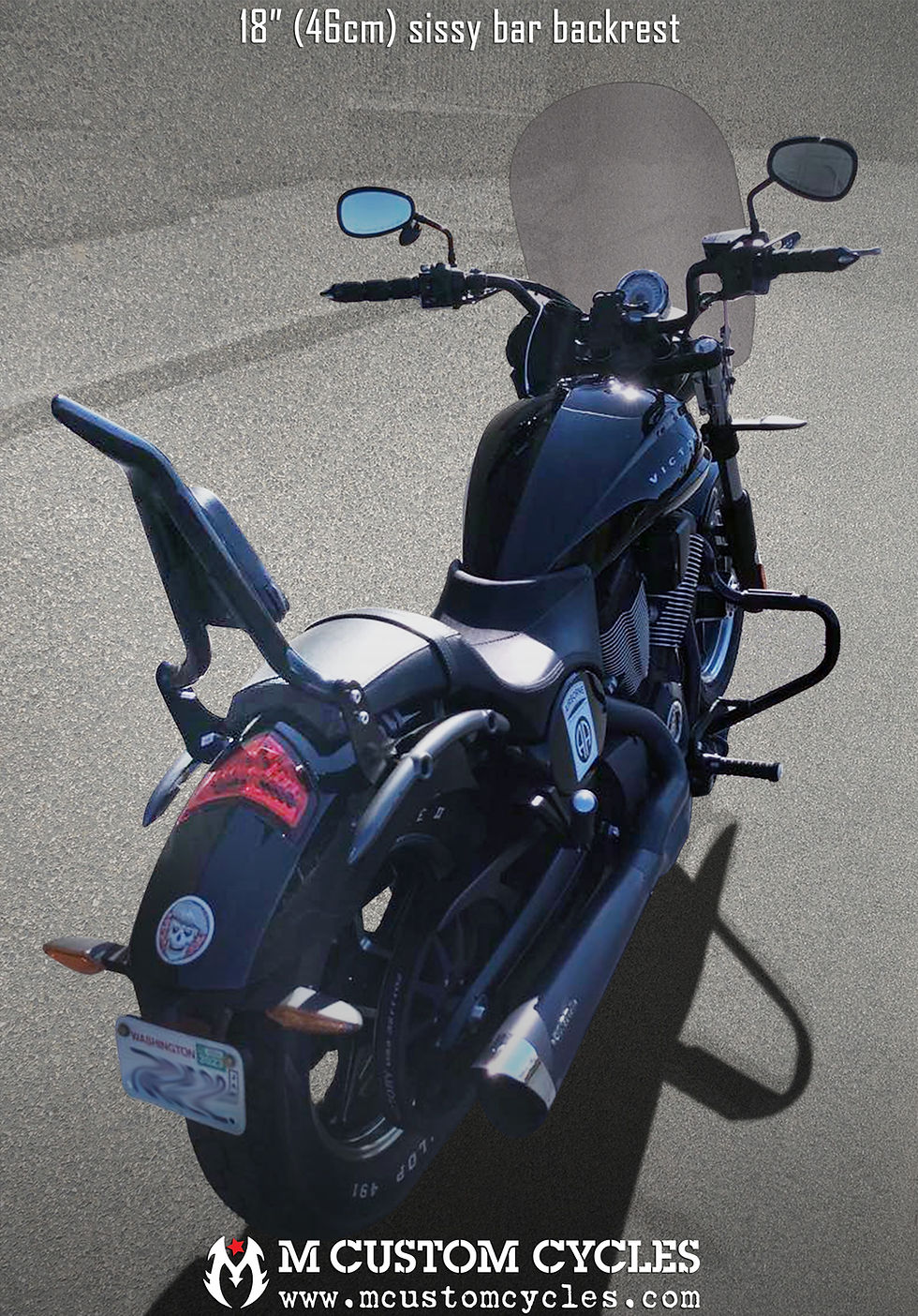 Thumbnail: Victory Judge motorcycle sissy bar passenger backrest