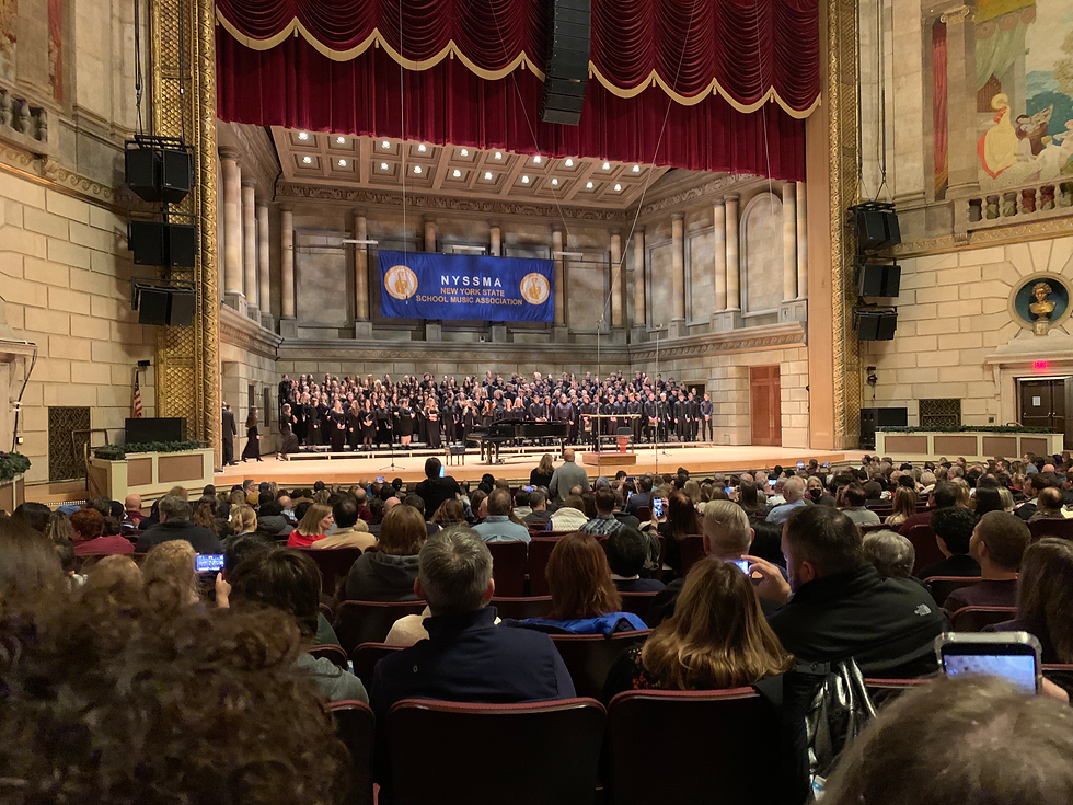 Performing at All State on the historical Eastman Stage was a musical highlight.