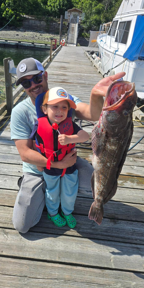 Lingcod caught on Sooke BC fishing Charter