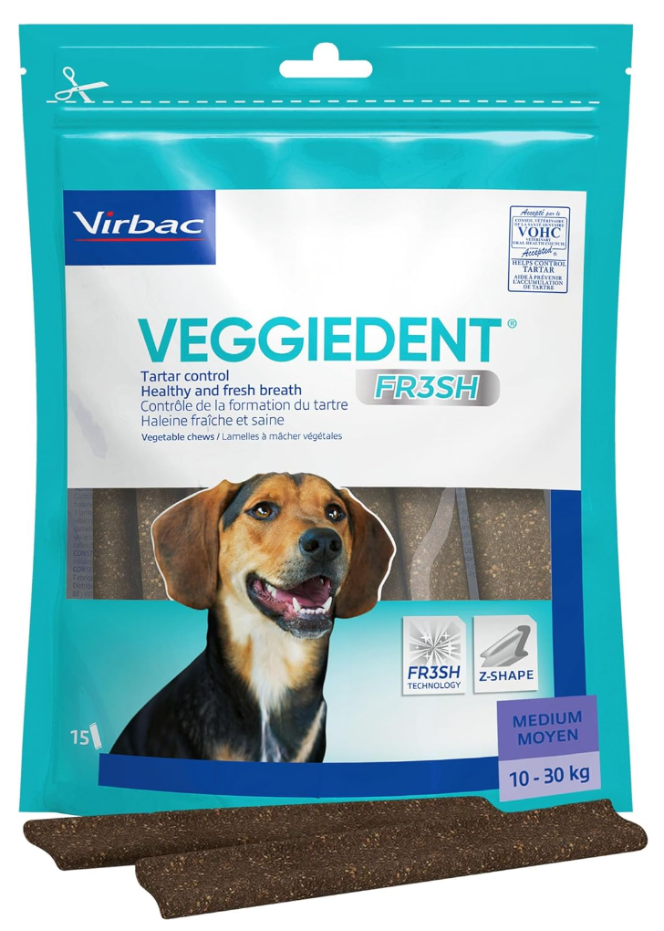 Gryzaki dentystyczne Virbac Veggiedent FR3SH M 15szt
