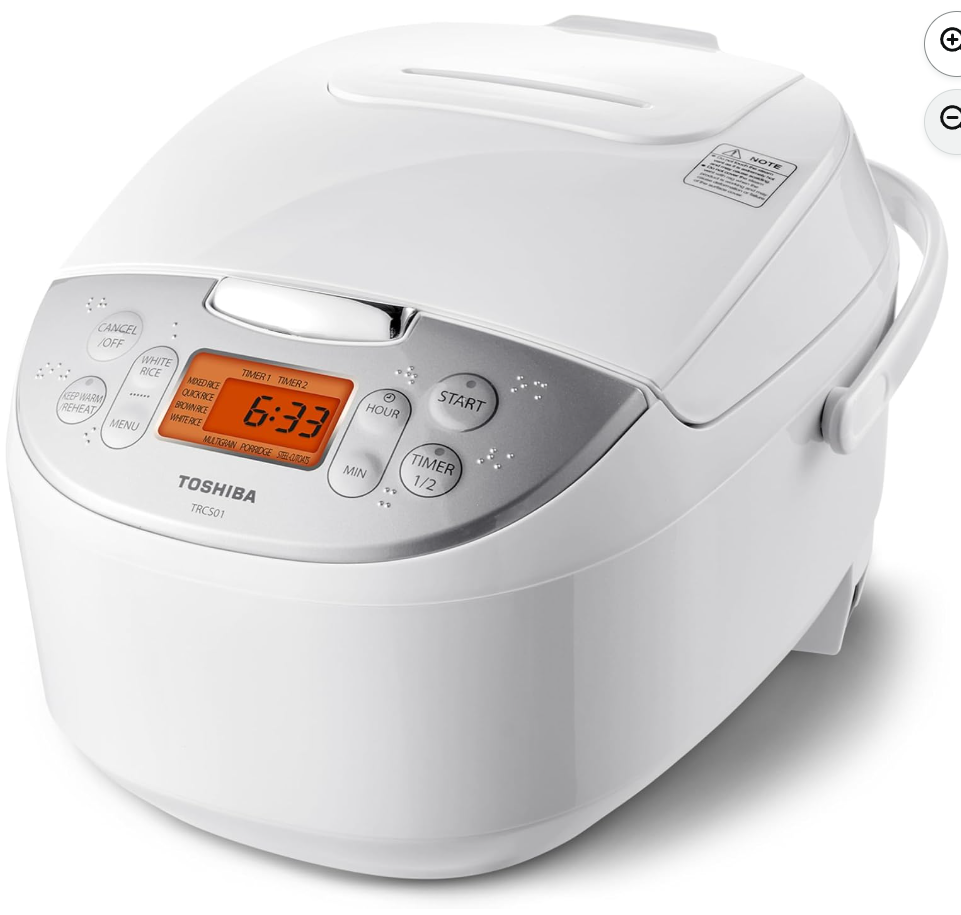 Ryżowar Toshiba 6-Cup Fuzzy Logic japoński biały