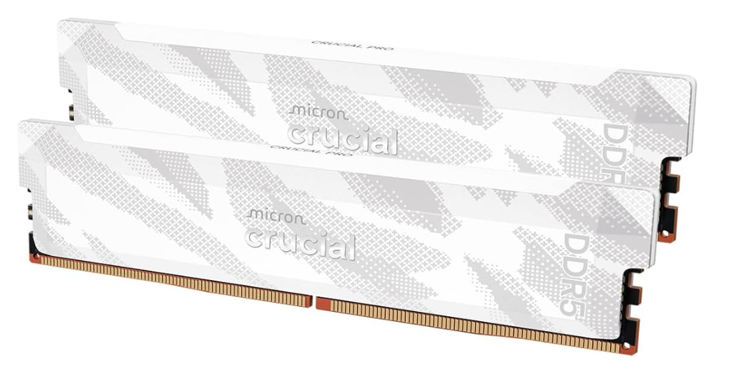 Crucial Pro DDR5 RAM 32GB 6400MHz Biała Pamięć Gamingowa
