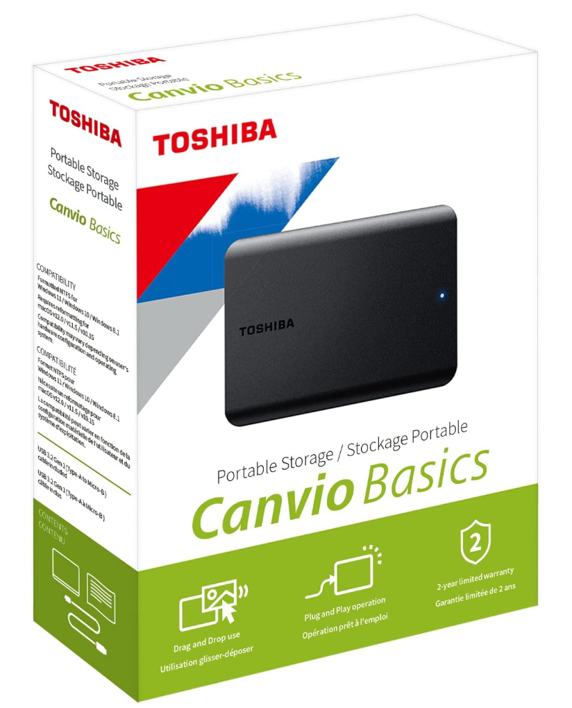 Thumbnail: Dysk zewnętrzny Toshiba HDD Canvio Basics 1TB Czarny
