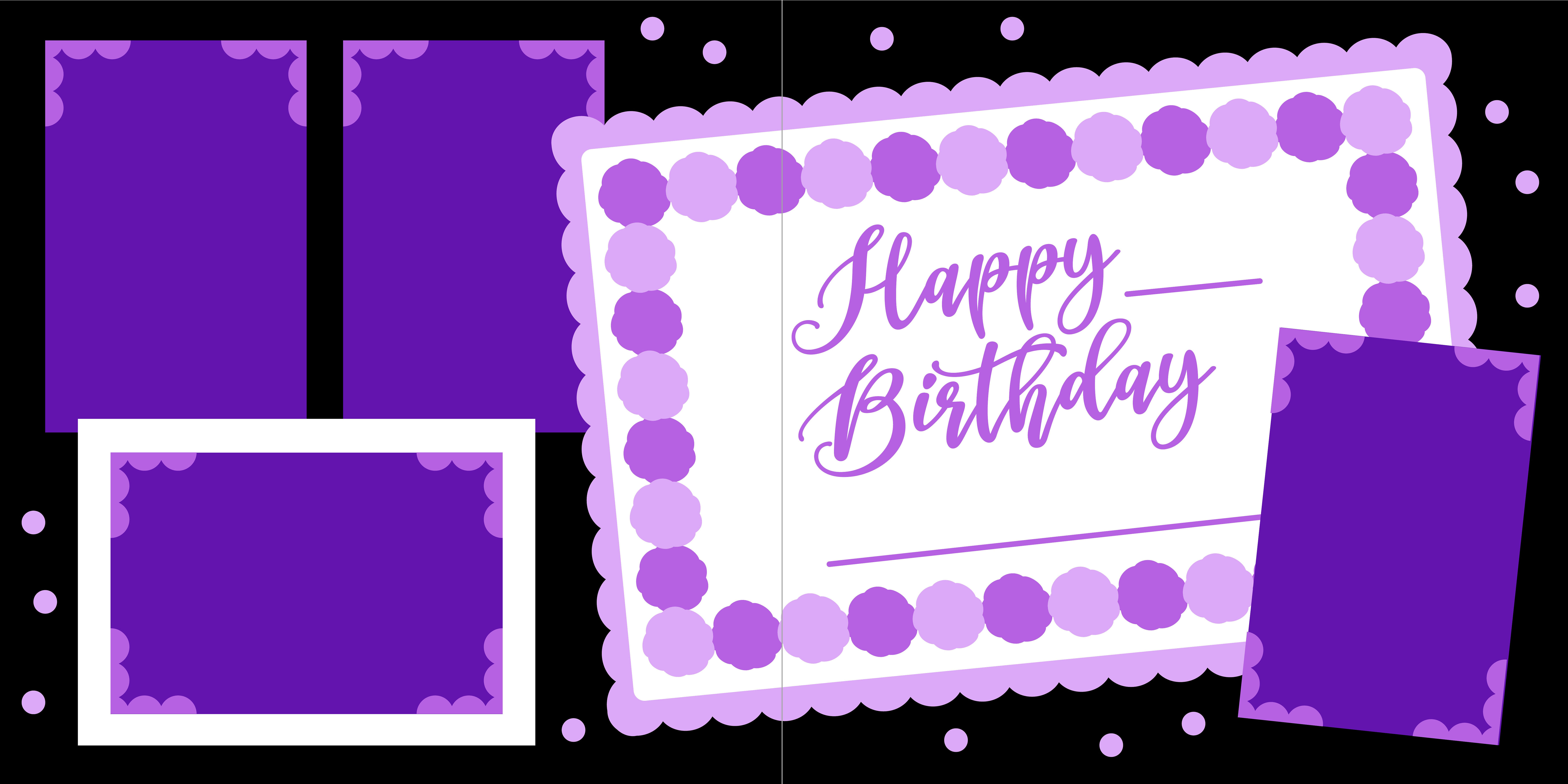 Happy Birthday Cake (Purple)
