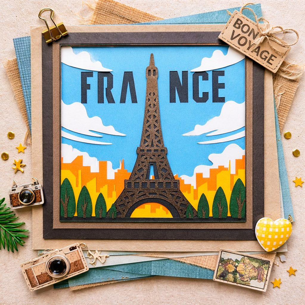 Layered Eiffel Tower Statement Piece