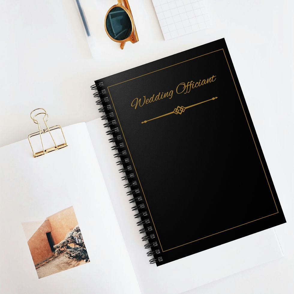 Thumbnail: "Wedding Officiant" Spiral Notebook - Ruled Line