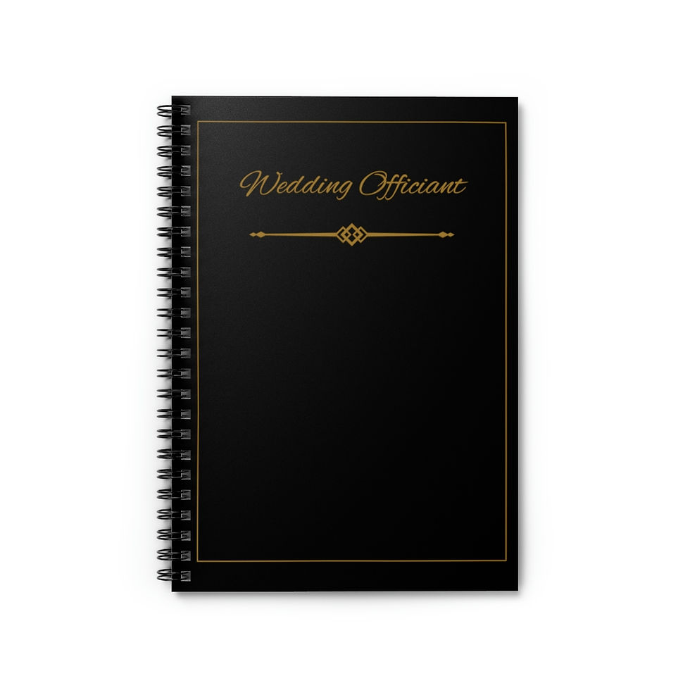 Thumbnail: "Wedding Officiant" Spiral Notebook - Ruled Line