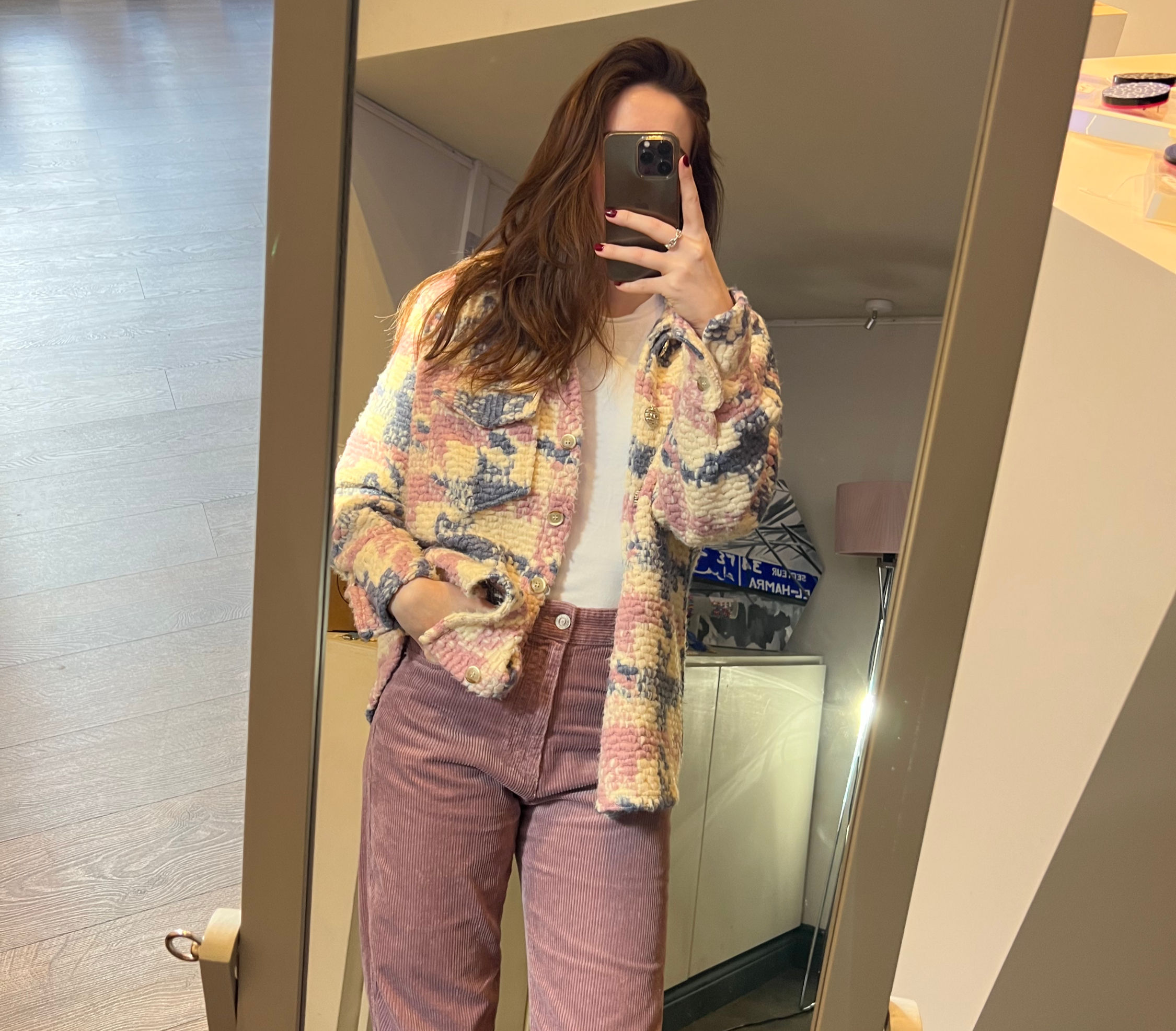 Beirut Boutique x MyRan - Oversized Shirt Jacket - Pink/Blue