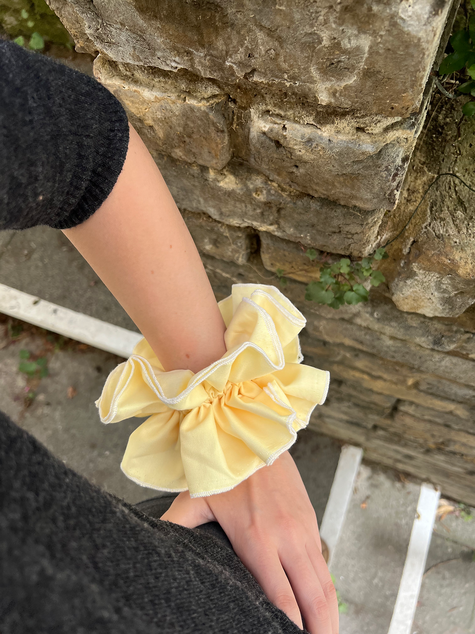 Thumbnail: Moody Lemon - Hair Scrunchie in Lemon Lush