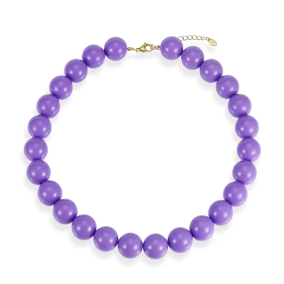 Thumbnail: CELINA-K - Viola Purple Bauble Statement Necklace