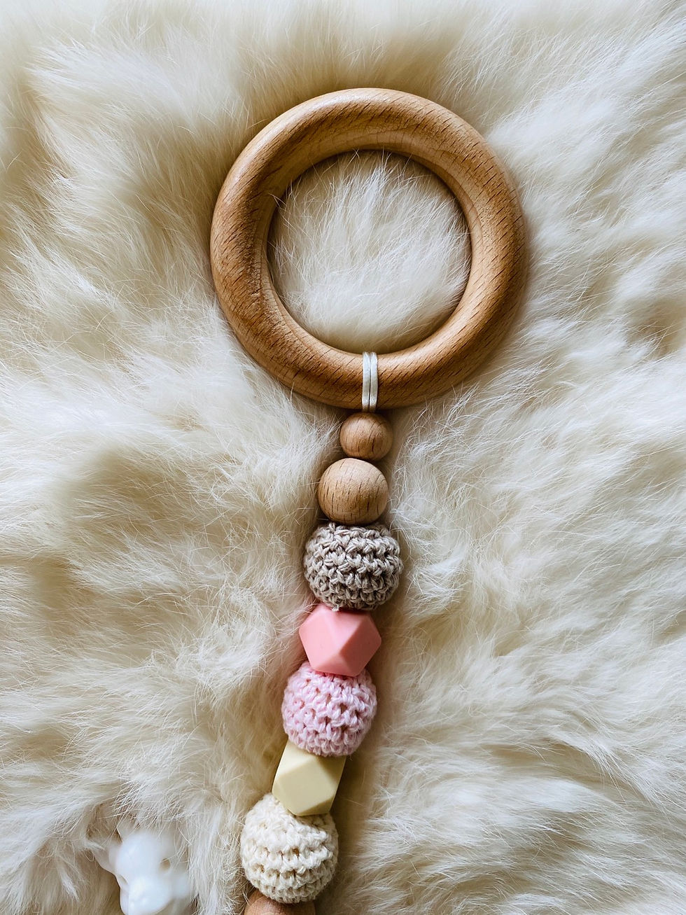 Thumbnail: Giraffe Hanging Toy/Teether Pink 