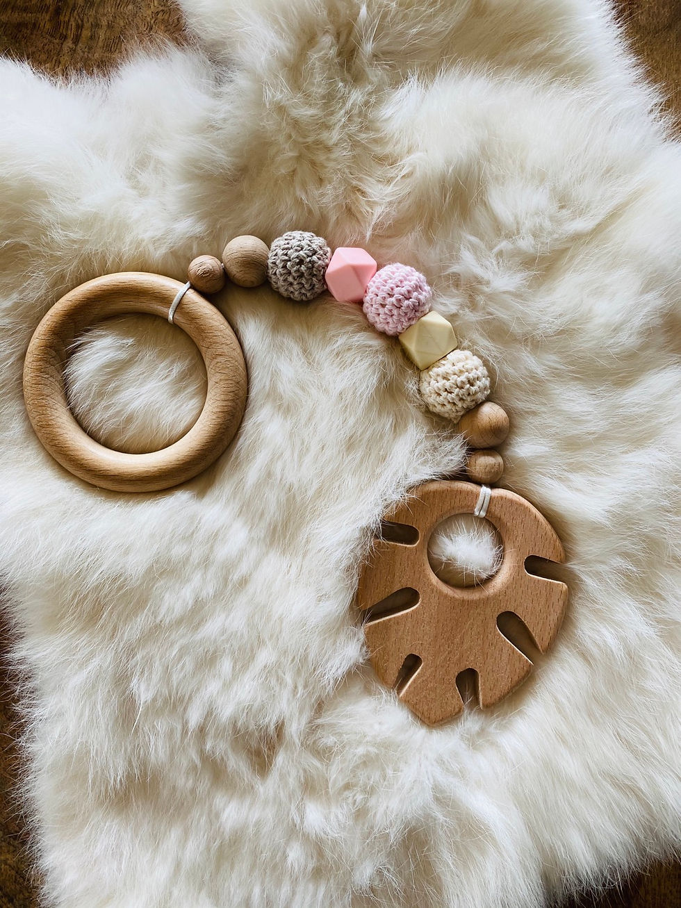 Pink/Cream Teething Toy